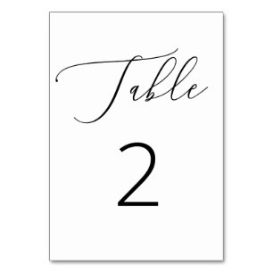 elegant script   Minimalistische zwart-wit bruilof Kaart