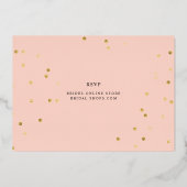 Elegant Script Miss to Mrs Blush Vrijgezellenfeest Folie Uitnodiging (Achterkant)