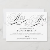 Elegant Script Miss to Mrs Vrijgezellenfeest Kaart (Voorkant)