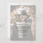 Elegant Script Modern 2 foto bruiloft Kaart (Voorkant)