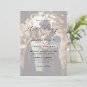 Elegant Script Modern 2 foto bruiloft Kaart (Staand voorkant)