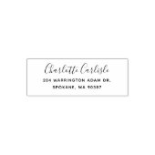 Elegant Script Modern Adres en Naam Zelfinktende Stempel (Design)