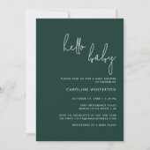 Elegant script Modern Baby shower Kaart (Voorkant)