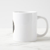 Elegant Script Modern Black en Gold Kerstmis Grote Koffiekop (Rechts)