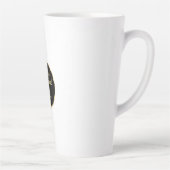 Elegant Script Modern Black en Gold Kerstmis Latte Mok (Rechts)