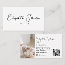 Elegant Script Modern Chic Foto QR-code