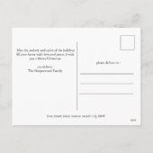 Elegant Script Modern Christmas Family 3 Foto Feestdagenkaart (Achterkant)