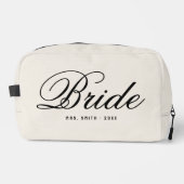 Elegant Script Modern Custom Bride Toilettasje (Voorkant)