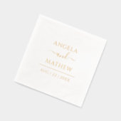 Elegant script Modern Custom Wedding Gold Folie Servetten (Links)