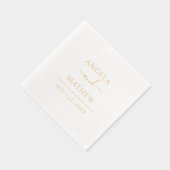 Elegant script Modern Custom Wedding Gold Folie Servetten (Rechts)