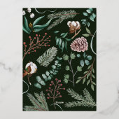 Elegant Script Modern Foto Festive Traditioneel Folie Feestdagenkaart (Achterkant)