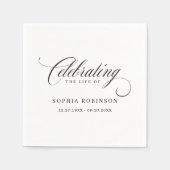 Elegant script Modern Funeral Memorial Servet (Voorkant)