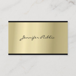 Elegant script Modern Glam Gold Blik Bovenste Visitekaartje