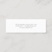 Elegant script Modern Minimal Professional Chic Mini Visitekaartje (Achterkant)