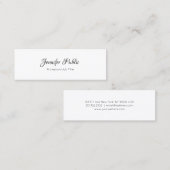 Elegant script Modern Minimal Professional Chic Mini Visitekaartje (Voorkant / Achterkant)