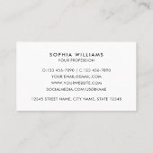 Elegant Script Modern Minimalist Off-White Visitekaartje (Achterkant)