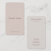 Elegant Script Modern Minimalist Plain Trendy Visitekaartje (Voorkant / Achterkant)