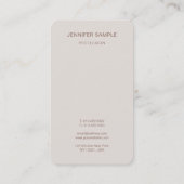 Elegant Script Modern Minimalist Plain Trendy Visitekaartje (Achterkant)