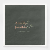 Elegant Script Modern Minimalist Weddenschap Servet (Voorkant)