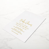 Elegant Script Modern minimalistisch Baby shower G Folie Uitnodiging (Gedraaid)