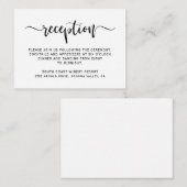 Elegant Script Modern Minimalistisch Huwelijksrece Informatiekaartje (Voorkant / Achterkant)