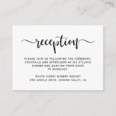 Elegant Script Modern Minimalistisch Huwelijksrece Informatiekaartje (Voorkant)
