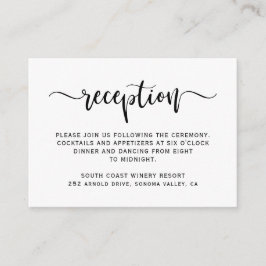 Elegant Script Modern Minimalistisch Huwelijksrece Informatiekaartje
