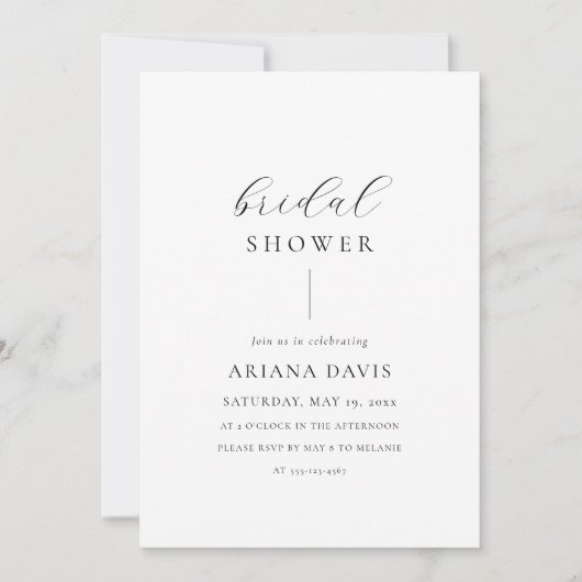 Elegant script Modern minimalistisch Vrijgezellenf Kaart (Voorkant)