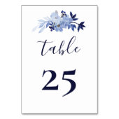 Elegant Script Modern Navy Blue Minimalist Wedding Kaart (Voorkant)