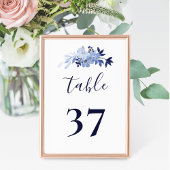 Elegant Script Modern Navy Blue Minimalist Wedding Kaart