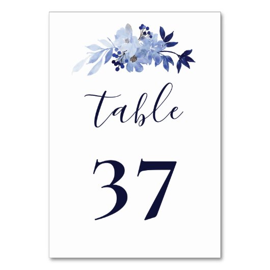 Elegant Script Modern Navy Blue Minimalist Wedding Kaart (Voorkant)