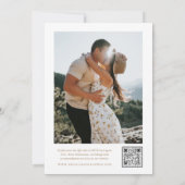 Elegant Script Modern Photo Wedding Kaart (Achterkant)