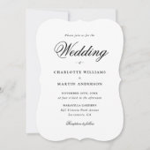 Elegant Script Modern Photo Wedding Kaart (Voorkant)