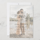 Elegant Script Modern Photo Wedding Kaart (Voorkant)