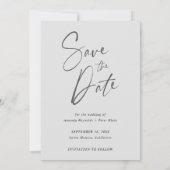 Elegant Script Modern Photo Wedding Save The Date (Achterkant)