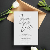 Elegant Script Modern Photo Wedding Save The Date