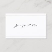 Elegant script modern, schoon ontwerp visitekaartje (Voorkant)