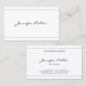 Elegant script modern, schoon ontwerp visitekaartje (Voorkant / Achterkant)