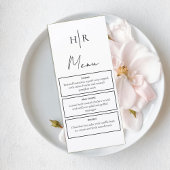 Elegant Script & Modern Serif Reception Menu