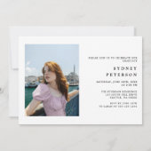 Elegant Script Modern Simple 2 Photo Afstuderen Bedankkaart (Achterkant)