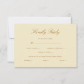Elegant script Modern Vriendelijk beantwoorden bru RSVP Kaartje (Voorkant)
