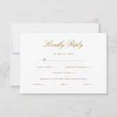 Elegant script Modern Vriendelijk beantwoorden bru RSVP Kaartje (Voorkant)