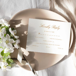 Elegant script Modern Vriendelijk beantwoorden bru RSVP Kaartje