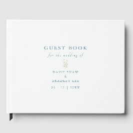 Elegant Script Modern Watercolor Daisy Gastenboek