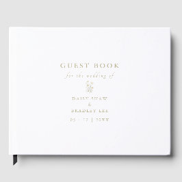 Elegant Script Modern Waterverf Madeliefje Gastenboek