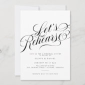 Elegant Script Modern Wedding Repetitie Diner Kaart (Voorkant)