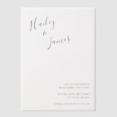 Elegant script Modern Wedding Save the Date Vellum Uitnodigingen (Voorkant)