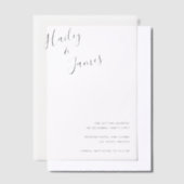 Elegant script Modern Wedding Save the Date Vellum Uitnodigingen (Offset)