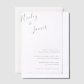Elegant Script Modern Wedding Vellum Uitnodigingen (Offset)