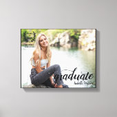 Elegant Script Moderne Foto Afstuderen Canvas Afdruk (Voorkant)